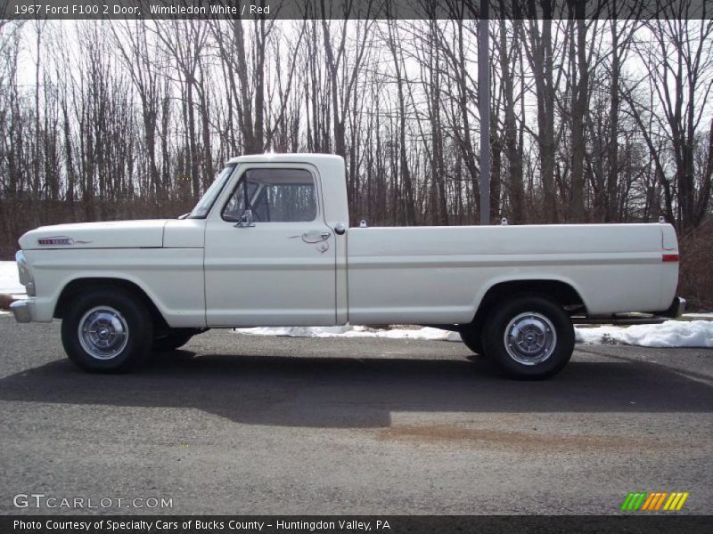Wimbledon White / Red 1967 Ford F100 2 Door