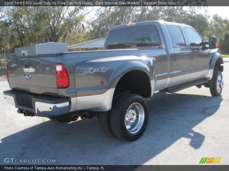Dark Shadow Gray Metallic / Medium Stone Grey 2008 Ford F450 Super Duty XL Crew Cab 4x4 Dually