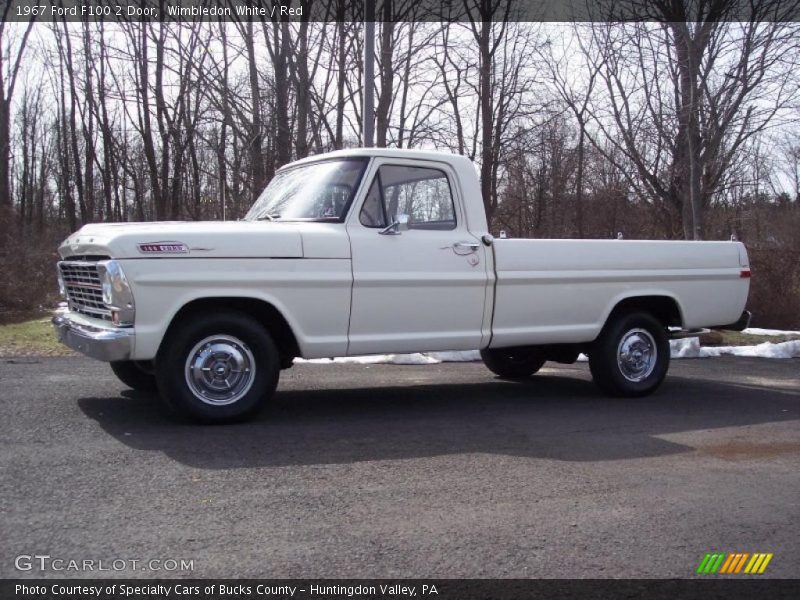 Wimbledon White / Red 1967 Ford F100 2 Door