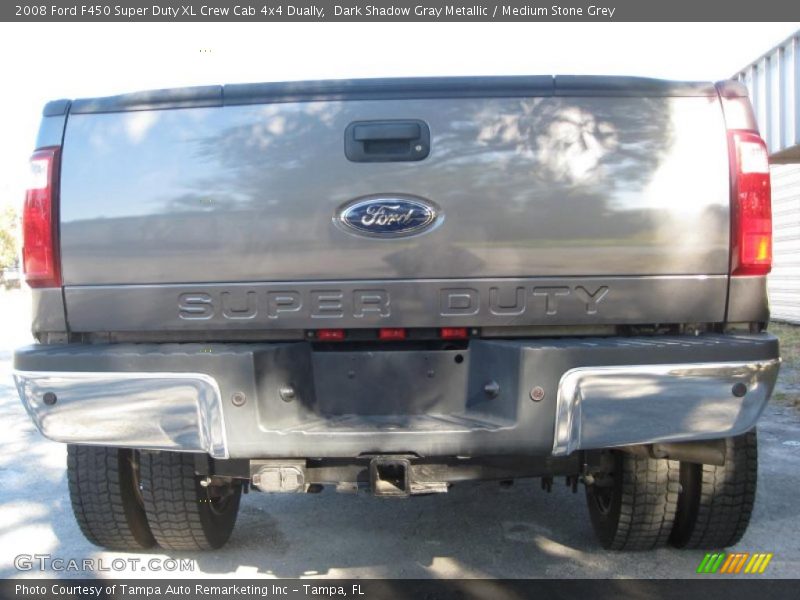 Dark Shadow Gray Metallic / Medium Stone Grey 2008 Ford F450 Super Duty XL Crew Cab 4x4 Dually