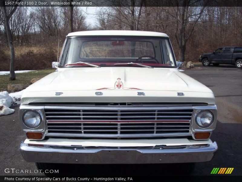 Wimbledon White / Red 1967 Ford F100 2 Door