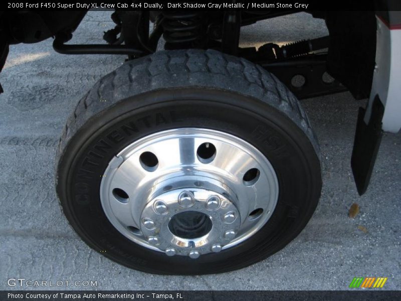 Dark Shadow Gray Metallic / Medium Stone Grey 2008 Ford F450 Super Duty XL Crew Cab 4x4 Dually