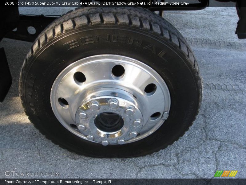 Dark Shadow Gray Metallic / Medium Stone Grey 2008 Ford F450 Super Duty XL Crew Cab 4x4 Dually