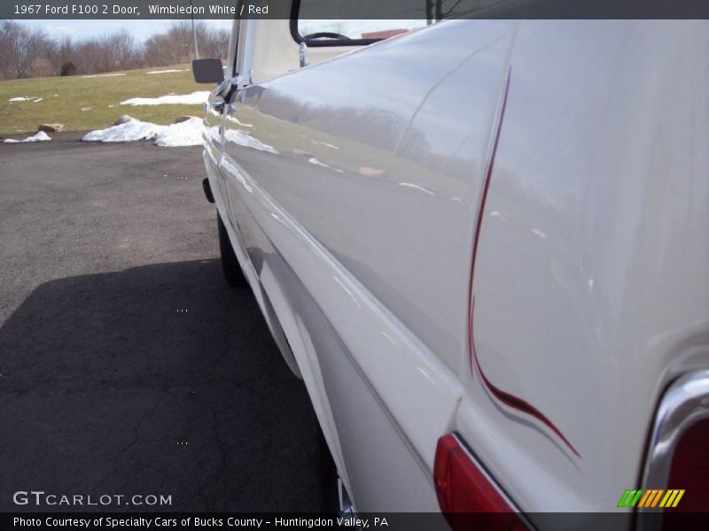 Wimbledon White / Red 1967 Ford F100 2 Door