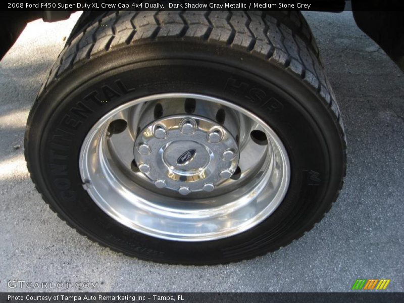 Dark Shadow Gray Metallic / Medium Stone Grey 2008 Ford F450 Super Duty XL Crew Cab 4x4 Dually