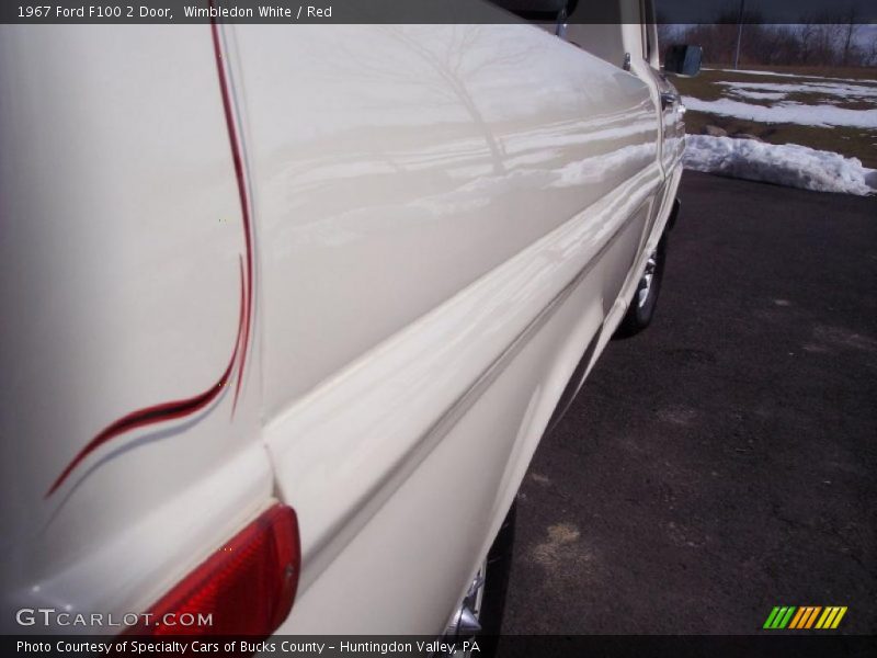 Wimbledon White / Red 1967 Ford F100 2 Door