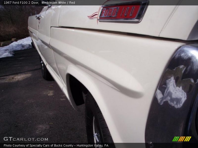 Wimbledon White / Red 1967 Ford F100 2 Door