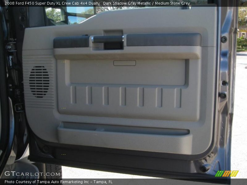 Dark Shadow Gray Metallic / Medium Stone Grey 2008 Ford F450 Super Duty XL Crew Cab 4x4 Dually