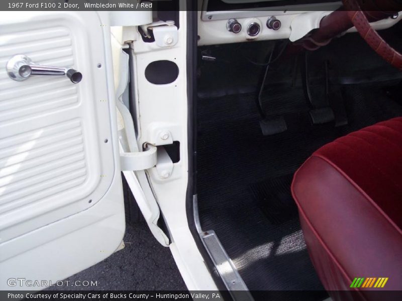 Wimbledon White / Red 1967 Ford F100 2 Door