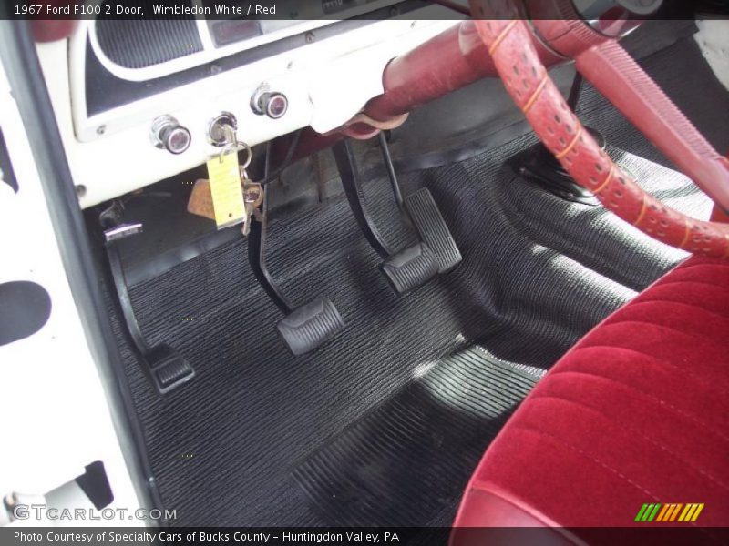 Wimbledon White / Red 1967 Ford F100 2 Door