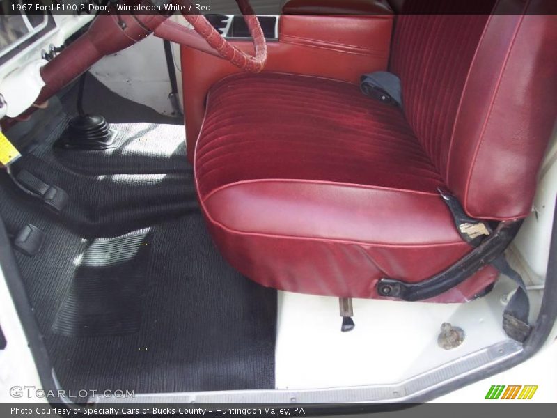 Wimbledon White / Red 1967 Ford F100 2 Door