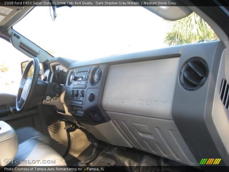 Dark Shadow Gray Metallic / Medium Stone Grey 2008 Ford F450 Super Duty XL Crew Cab 4x4 Dually