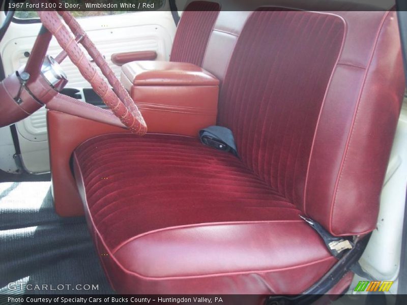Wimbledon White / Red 1967 Ford F100 2 Door