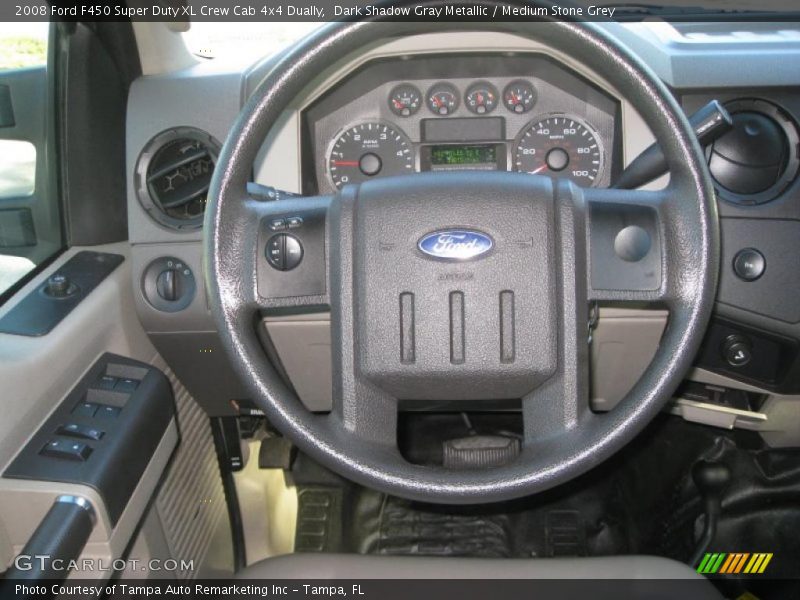 Dark Shadow Gray Metallic / Medium Stone Grey 2008 Ford F450 Super Duty XL Crew Cab 4x4 Dually