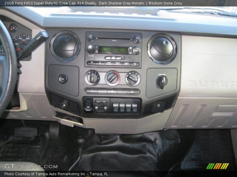 Dark Shadow Gray Metallic / Medium Stone Grey 2008 Ford F450 Super Duty XL Crew Cab 4x4 Dually