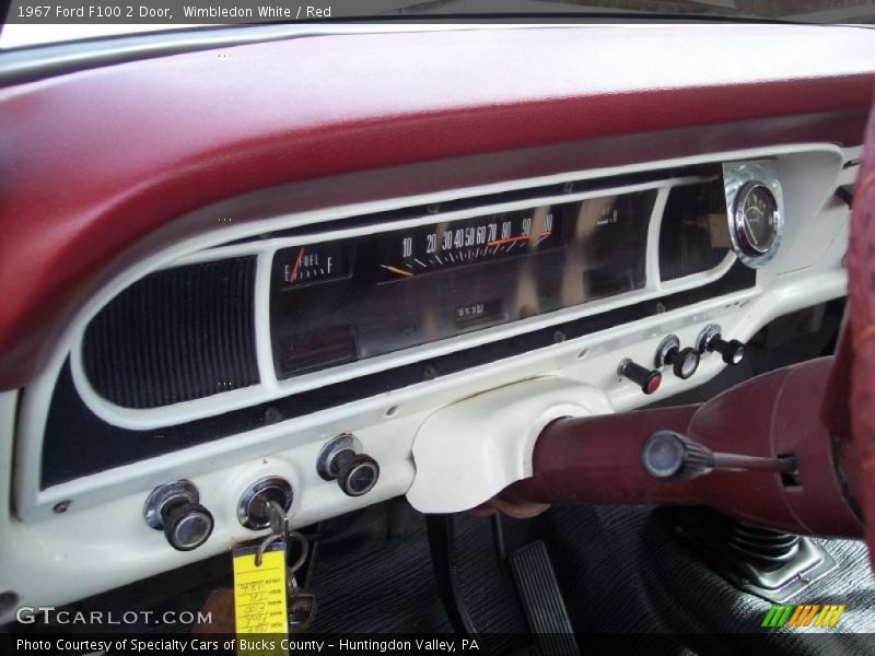 Wimbledon White / Red 1967 Ford F100 2 Door