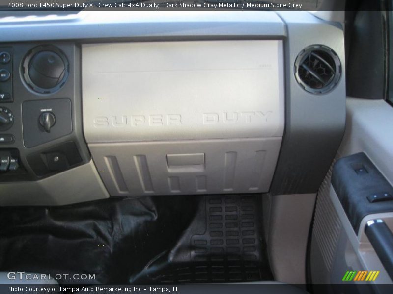 Dark Shadow Gray Metallic / Medium Stone Grey 2008 Ford F450 Super Duty XL Crew Cab 4x4 Dually