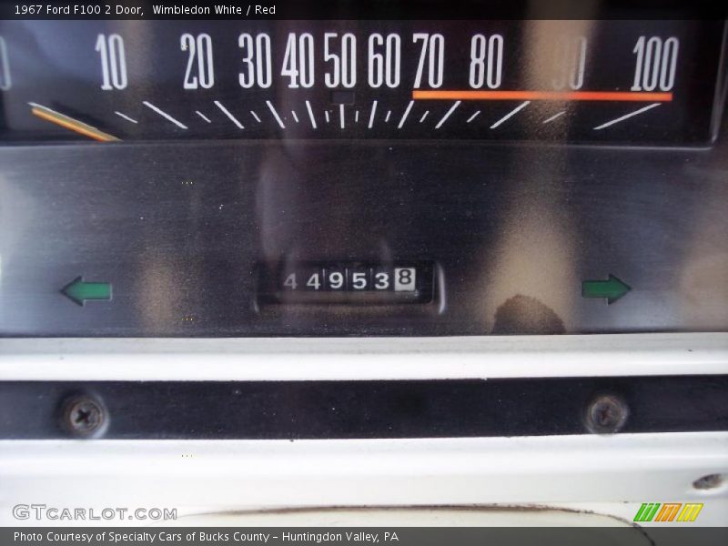 Wimbledon White / Red 1967 Ford F100 2 Door