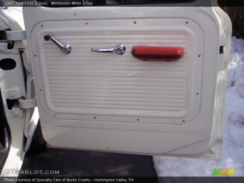 Wimbledon White / Red 1967 Ford F100 2 Door