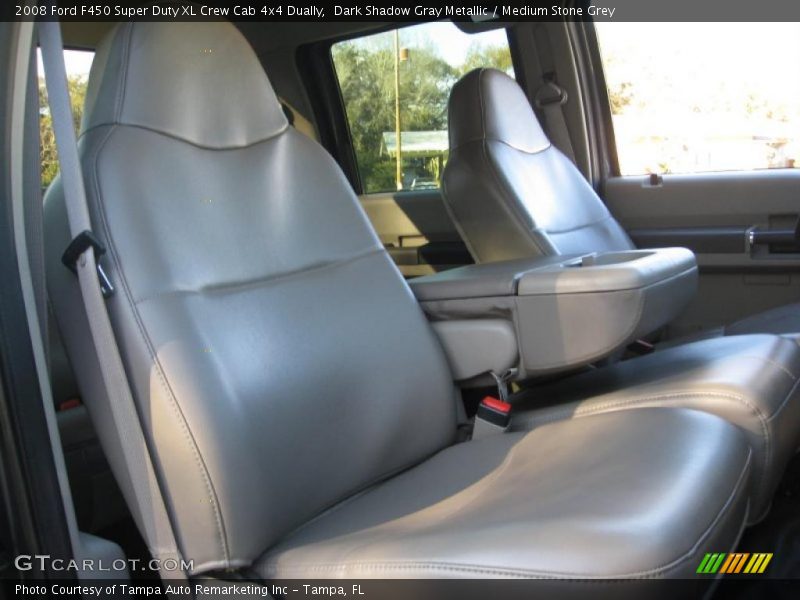 Dark Shadow Gray Metallic / Medium Stone Grey 2008 Ford F450 Super Duty XL Crew Cab 4x4 Dually