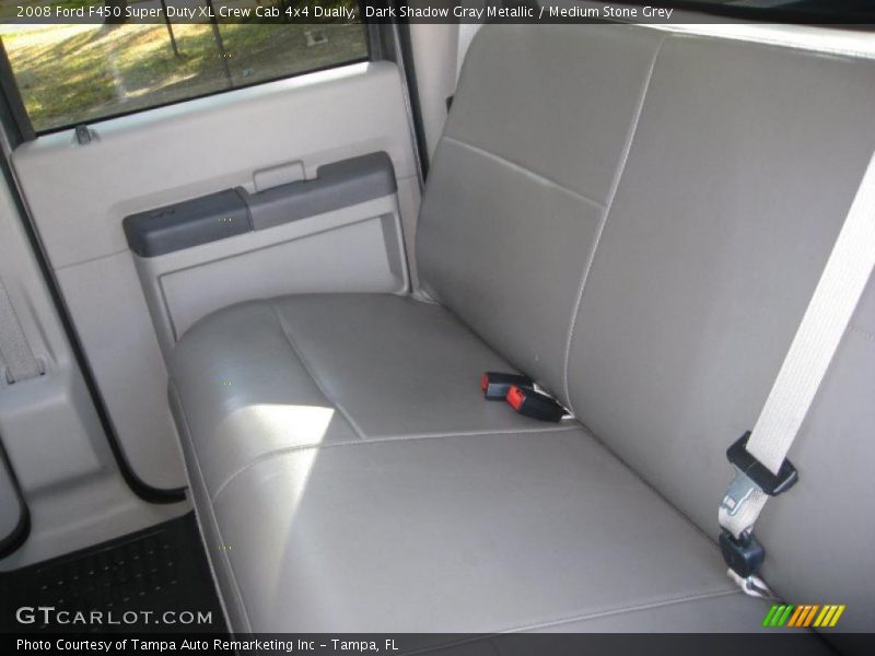 Dark Shadow Gray Metallic / Medium Stone Grey 2008 Ford F450 Super Duty XL Crew Cab 4x4 Dually