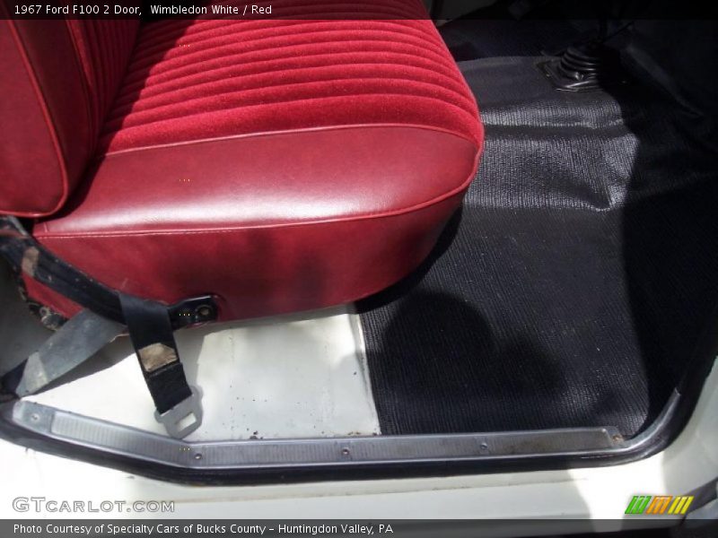 Wimbledon White / Red 1967 Ford F100 2 Door