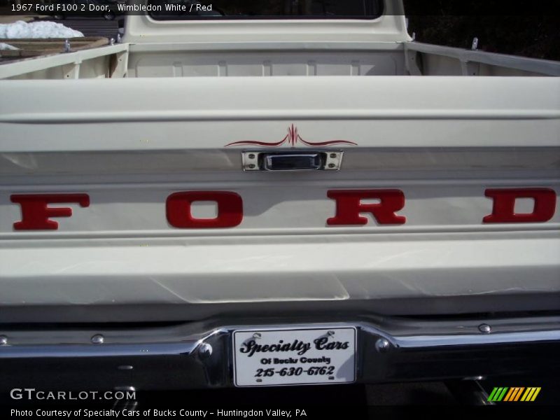Wimbledon White / Red 1967 Ford F100 2 Door