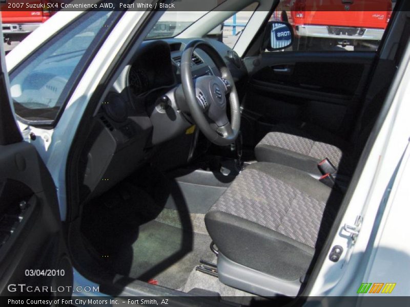 Pearl White / Black 2007 Suzuki SX4 Convenience AWD