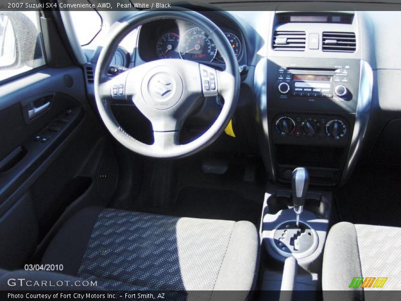 Pearl White / Black 2007 Suzuki SX4 Convenience AWD