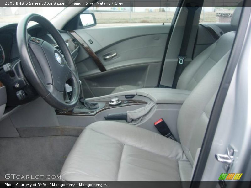 Titanium Silver Metallic / Grey 2006 BMW 5 Series 530xi Wagon
