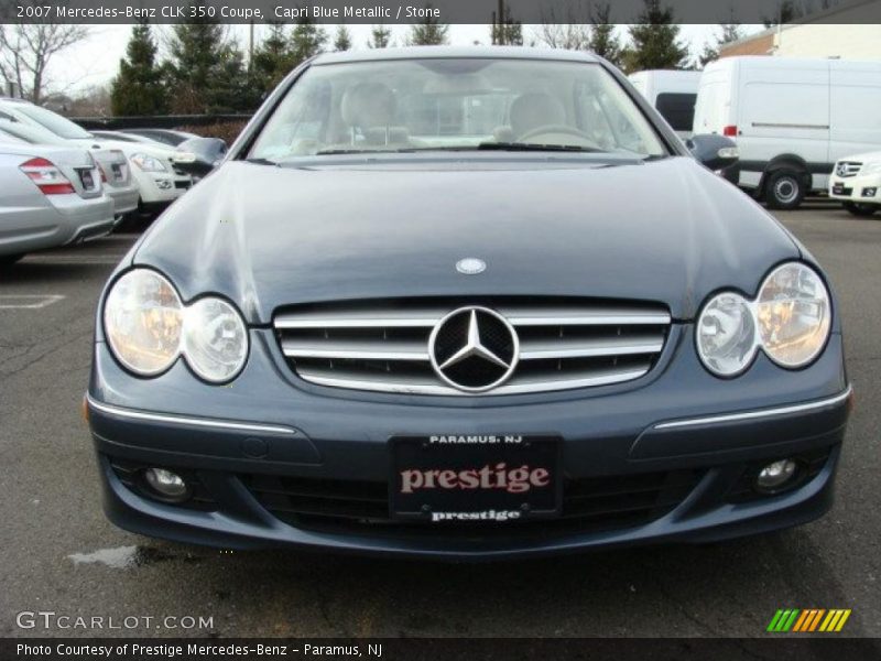 Capri Blue Metallic / Stone 2007 Mercedes-Benz CLK 350 Coupe