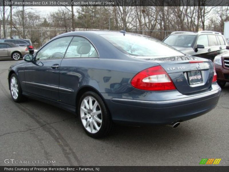 Capri Blue Metallic / Stone 2007 Mercedes-Benz CLK 350 Coupe