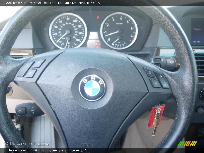 Titanium Silver Metallic / Grey 2006 BMW 5 Series 530xi Wagon