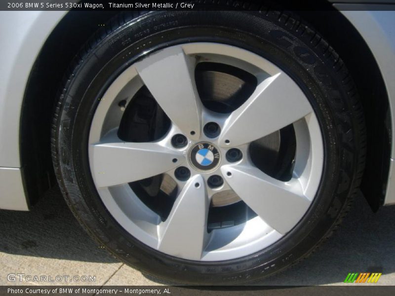Titanium Silver Metallic / Grey 2006 BMW 5 Series 530xi Wagon