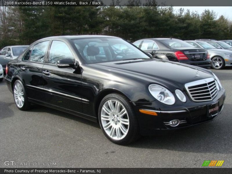 Black / Black 2008 Mercedes-Benz E 350 4Matic Sedan