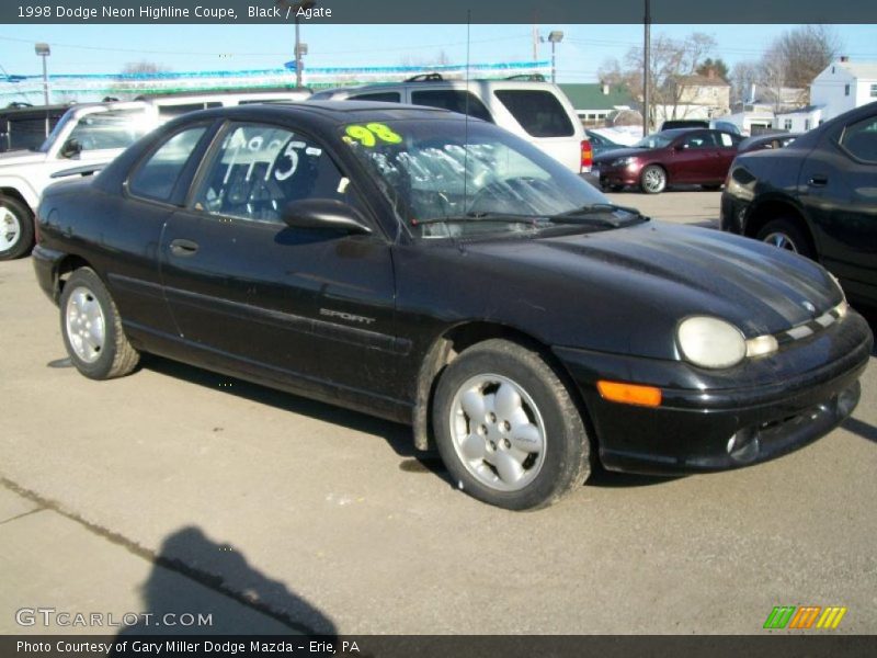 Black / Agate 1998 Dodge Neon Highline Coupe