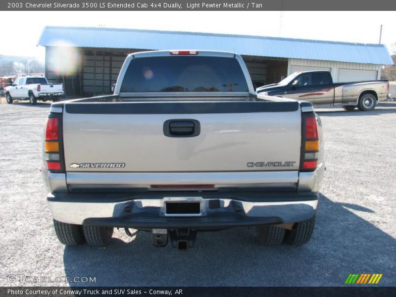 Light Pewter Metallic / Tan 2003 Chevrolet Silverado 3500 LS Extended Cab 4x4 Dually