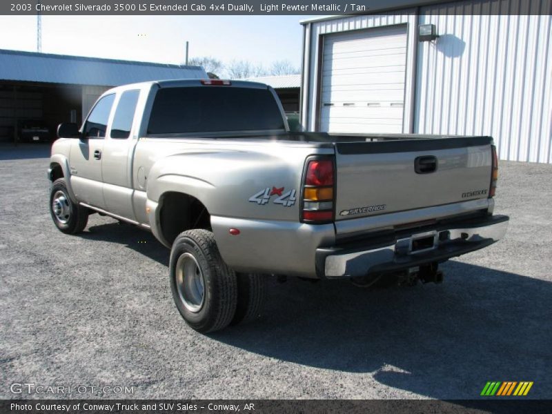 Light Pewter Metallic / Tan 2003 Chevrolet Silverado 3500 LS Extended Cab 4x4 Dually