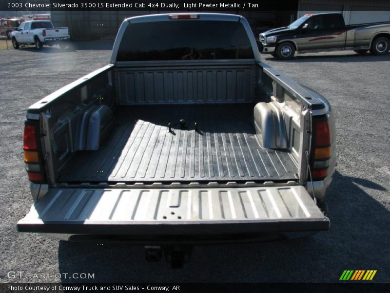 Light Pewter Metallic / Tan 2003 Chevrolet Silverado 3500 LS Extended Cab 4x4 Dually