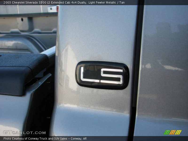 Light Pewter Metallic / Tan 2003 Chevrolet Silverado 3500 LS Extended Cab 4x4 Dually