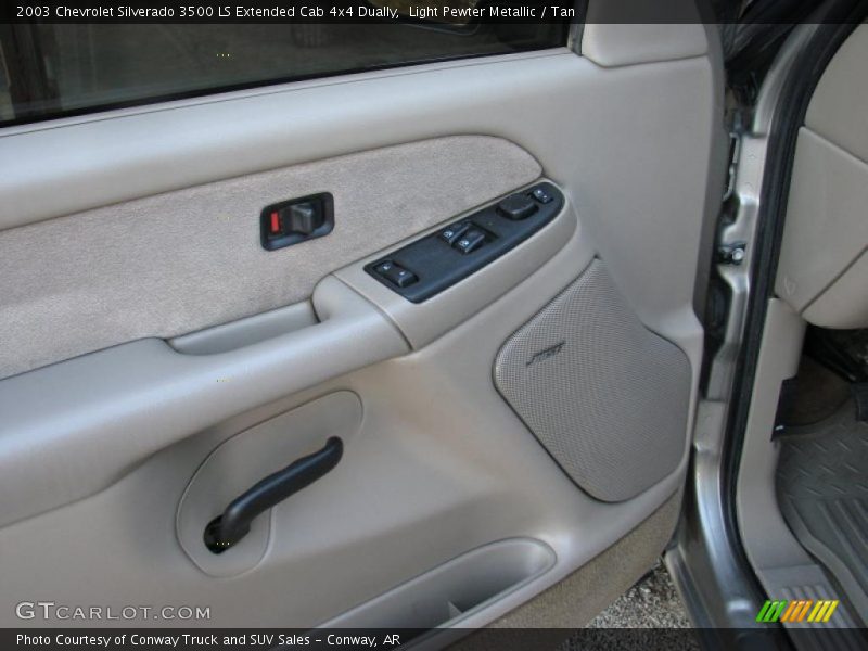 Light Pewter Metallic / Tan 2003 Chevrolet Silverado 3500 LS Extended Cab 4x4 Dually