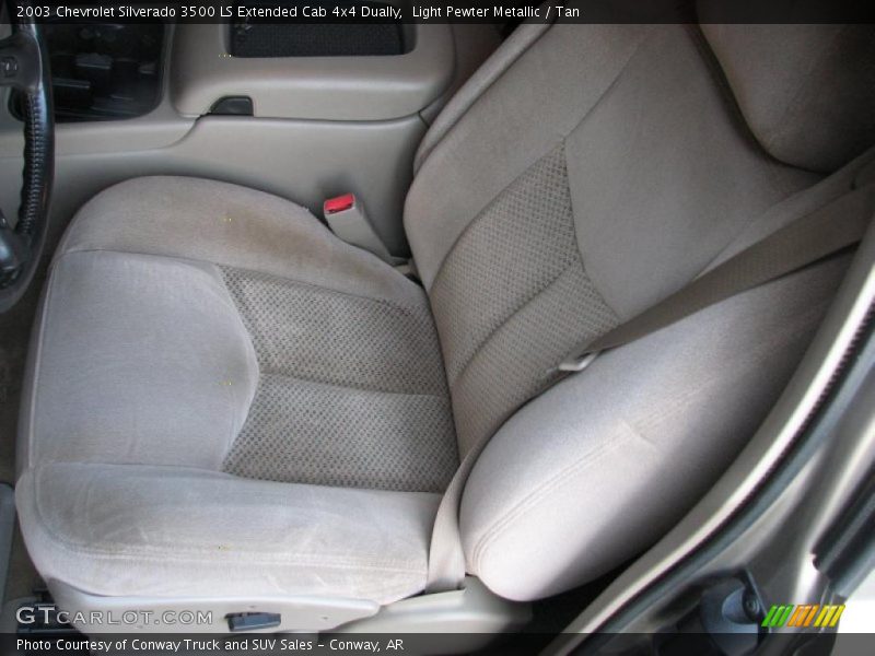 Light Pewter Metallic / Tan 2003 Chevrolet Silverado 3500 LS Extended Cab 4x4 Dually