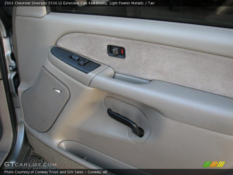 Light Pewter Metallic / Tan 2003 Chevrolet Silverado 3500 LS Extended Cab 4x4 Dually