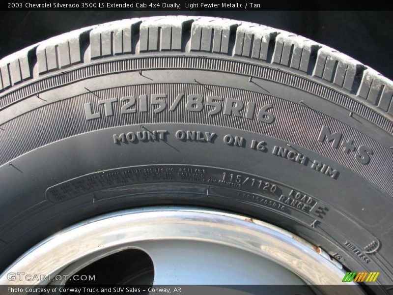 Light Pewter Metallic / Tan 2003 Chevrolet Silverado 3500 LS Extended Cab 4x4 Dually
