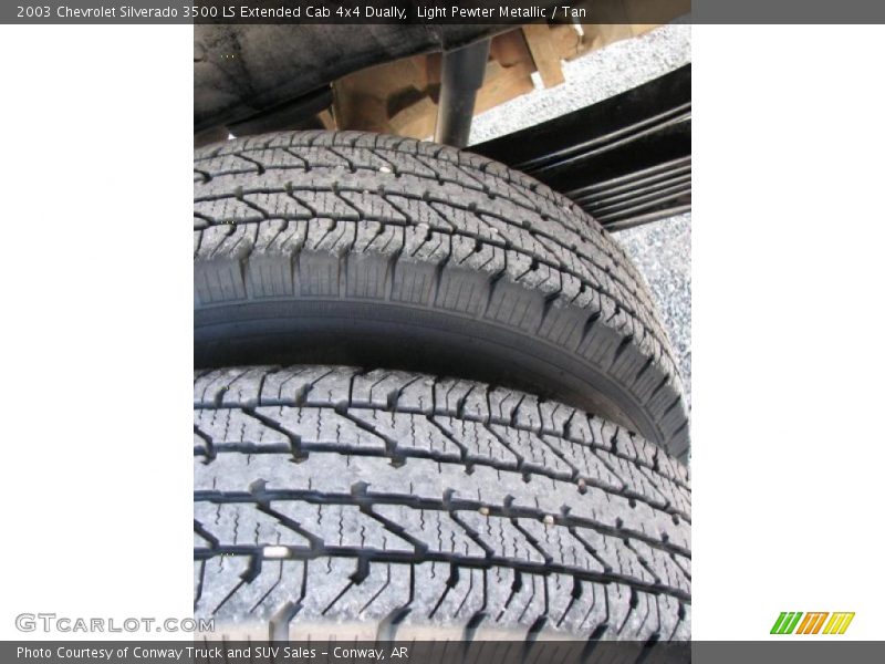 Light Pewter Metallic / Tan 2003 Chevrolet Silverado 3500 LS Extended Cab 4x4 Dually