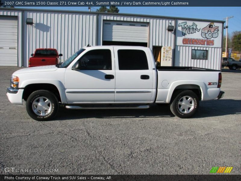 Summit White / Very Dark Cashmere/Light Cashmere 2007 GMC Sierra 1500 Classic Z71 Crew Cab 4x4