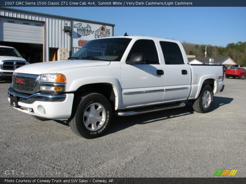 Summit White / Very Dark Cashmere/Light Cashmere 2007 GMC Sierra 1500 Classic Z71 Crew Cab 4x4