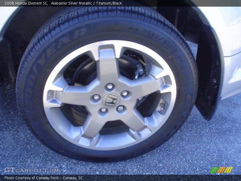 Alabaster Silver Metallic / Titanium/Black 2008 Honda Element SC