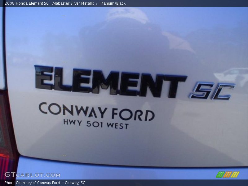 Alabaster Silver Metallic / Titanium/Black 2008 Honda Element SC