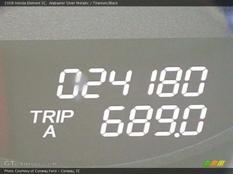 Alabaster Silver Metallic / Titanium/Black 2008 Honda Element SC